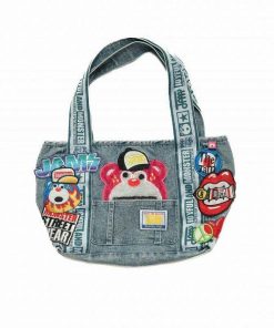 JAM ジャム ウォッシュデニムトートバッグ (FREE)かばん バッグ トート 男の子 女の子 子ども 大人 兼用 デニム ワッペン カジュアル