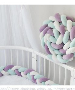 【大特価】ベビーベッドガードベッドフェンス3本編みノットクッションソファークッション抱き枕かわいい結び目部屋飾り撮影小物