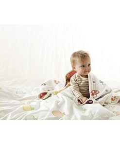 10mois(ディモワ) - Hoppetta ふくふくガーゼ(6重ガーゼ)ケット コットン100% champignon L