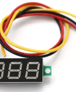 0.28inch 0-100V Three Wire DC Voltmeter Green LED